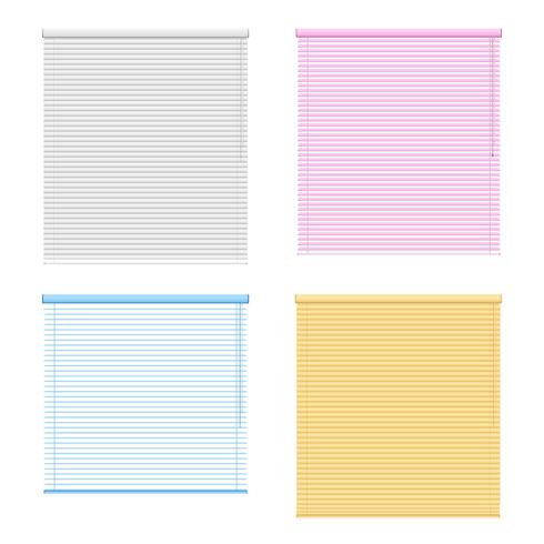 Vier farbige Fensterrollläden eingestellt vektor