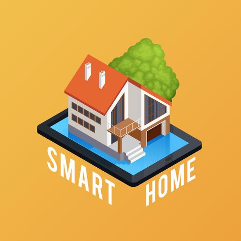 Smart Home Isometrische Komposition Poster vektor