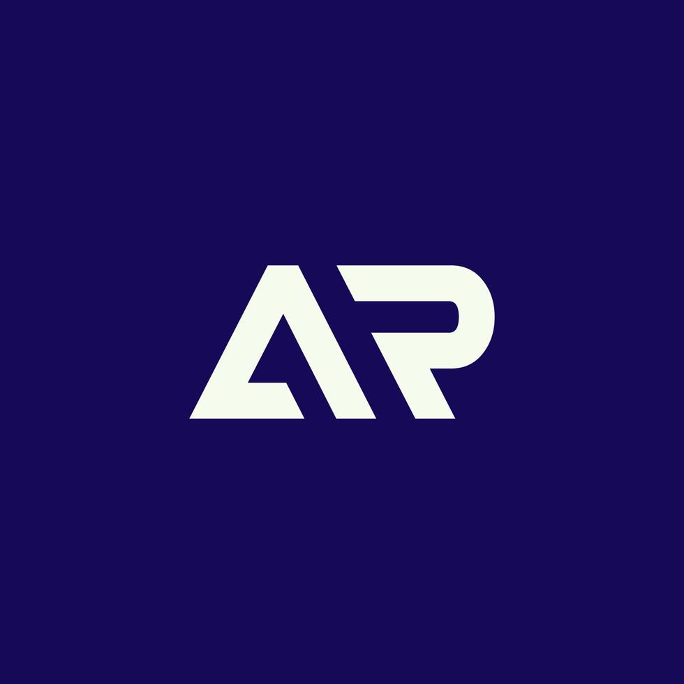 minimal ar-logotyp, ren och modern stil isolerad på blå bakgrund. vektor eps10