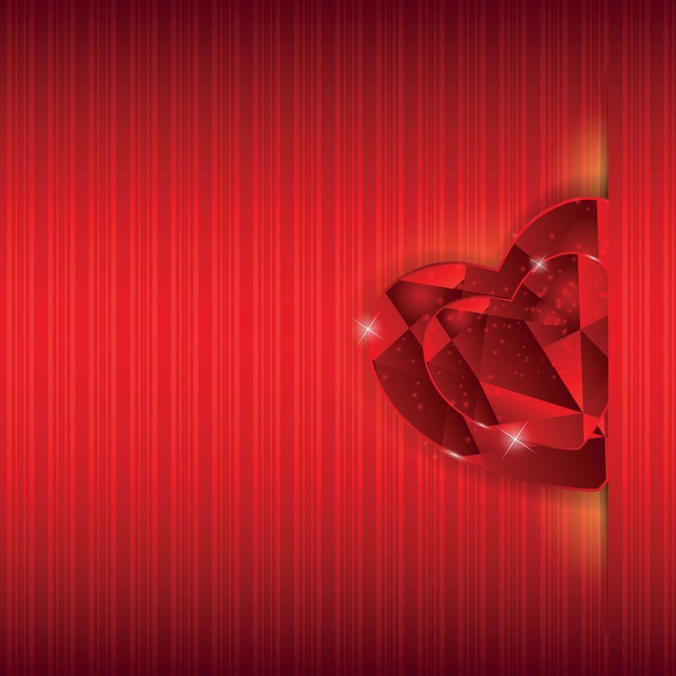 glückliche valentinstagkarte mit herz. Vektor-Illustration vektor