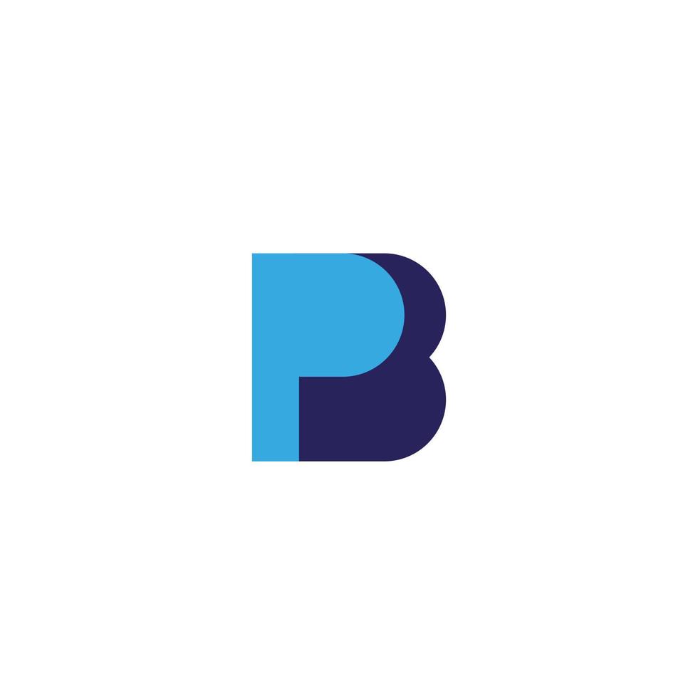 pb logotyp design. abstrakt p och b logotyp, modern och ren stil. vektor illustration