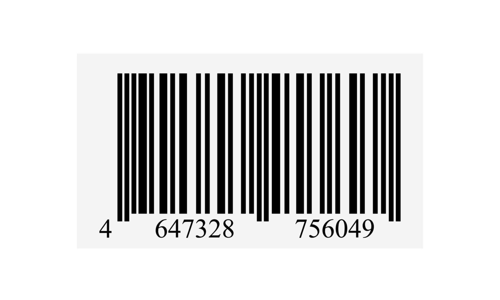Beispiel-Barcode auf weißem Hintergrund. vektor