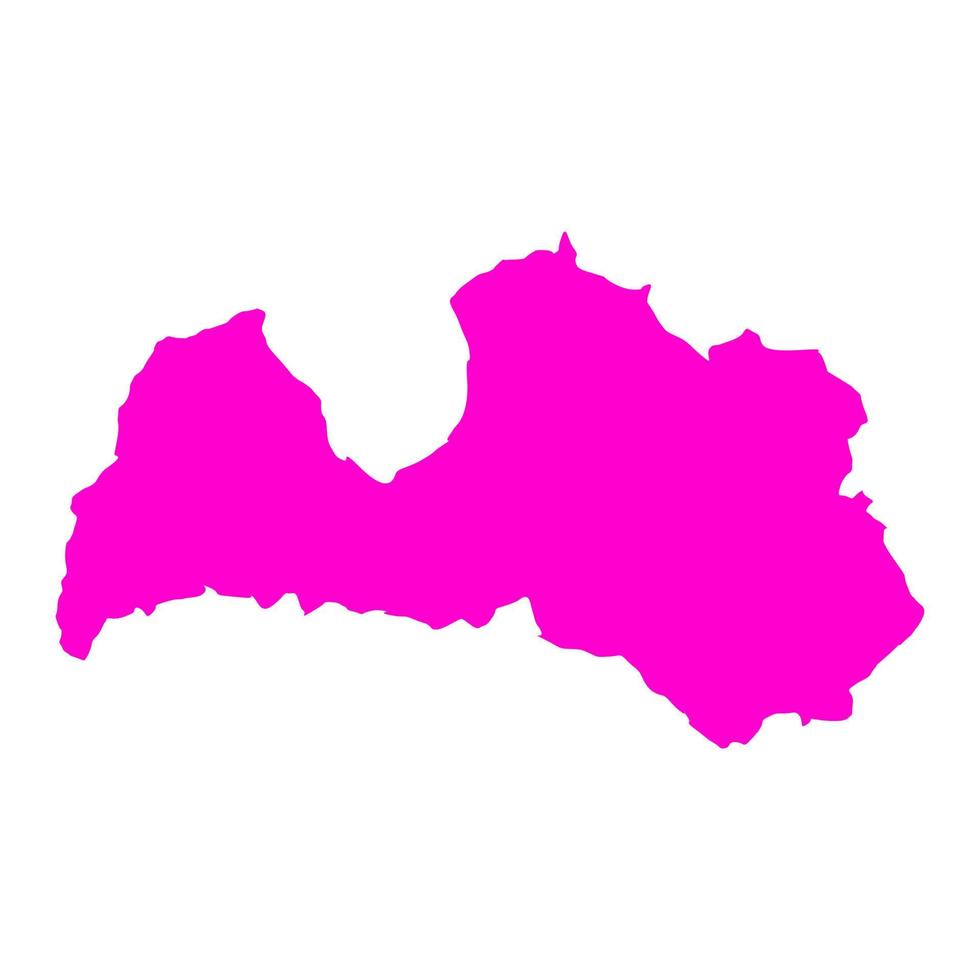 Lettland Karte auf weißem Hintergrund vektor