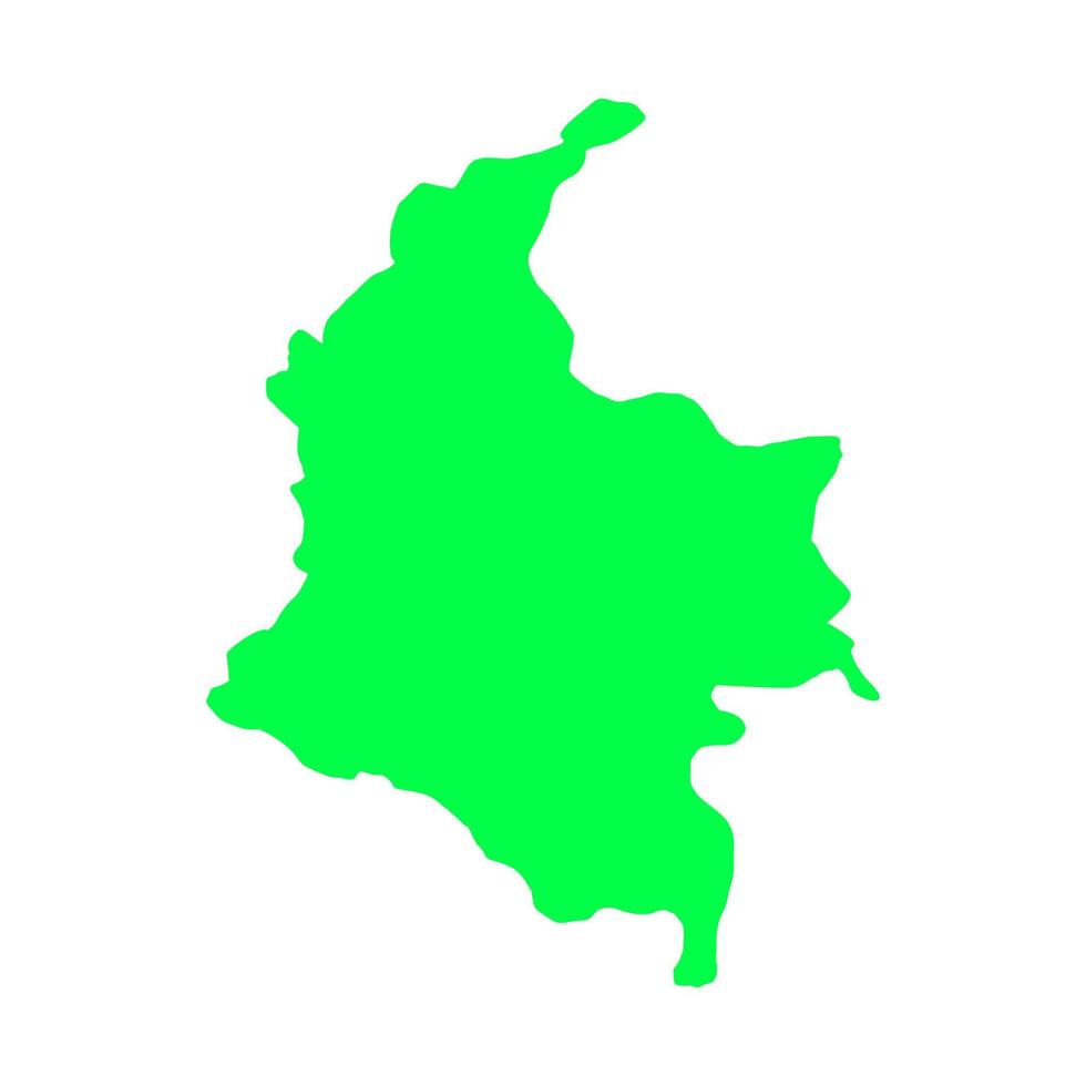 Kolumbien-Karte auf weißem Hintergrund vektor