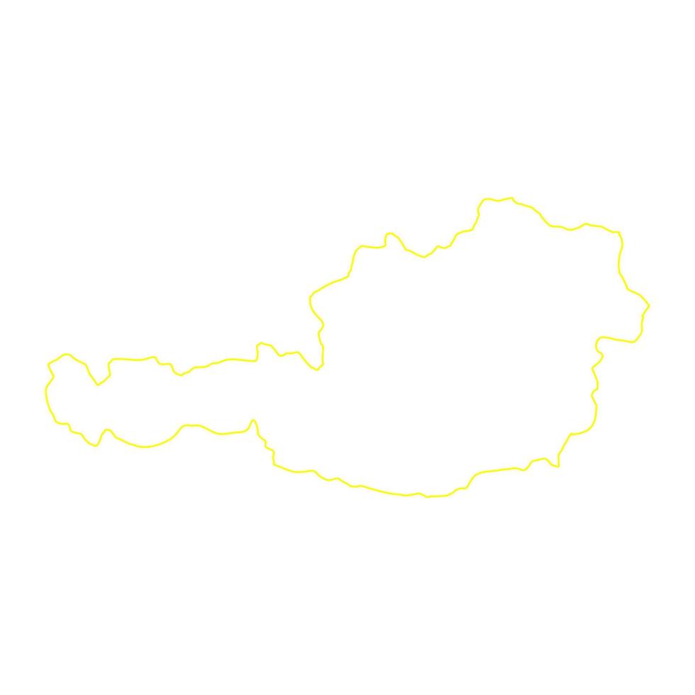 Österrike karta på vit bakgrund vektor