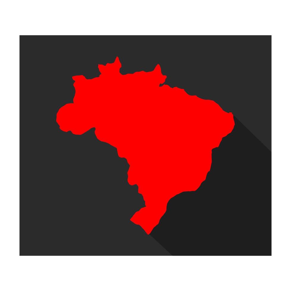 Brasilien-Karte auf weißem Hintergrund vektor
