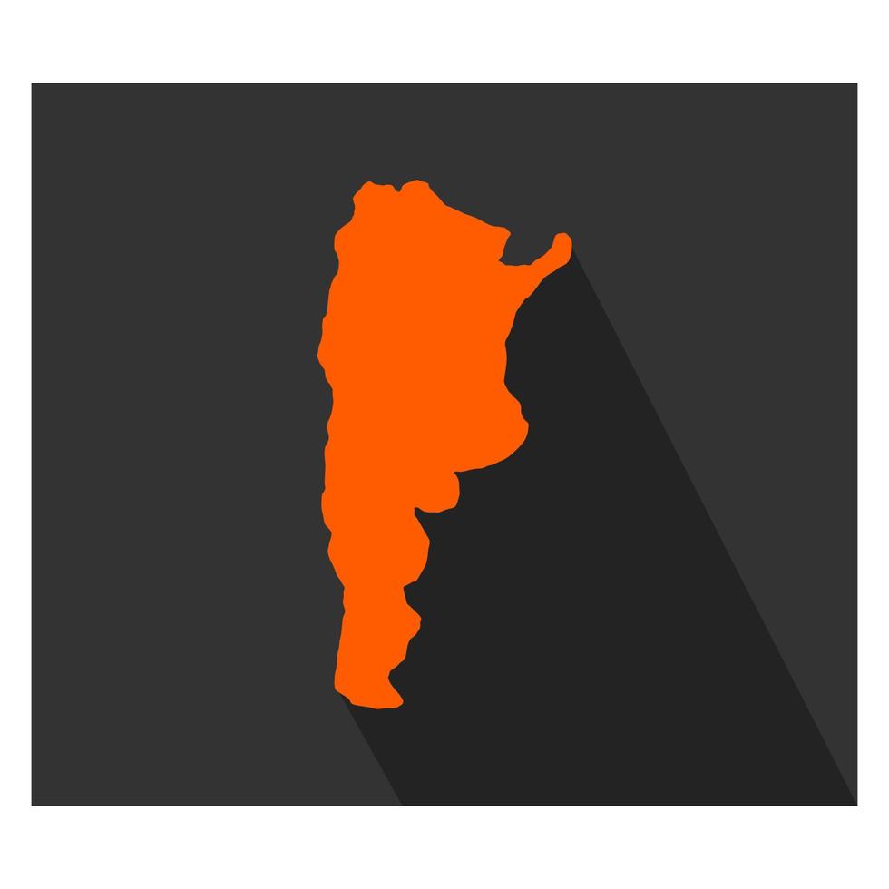 Argentinien-Karte auf weißem Hintergrund vektor