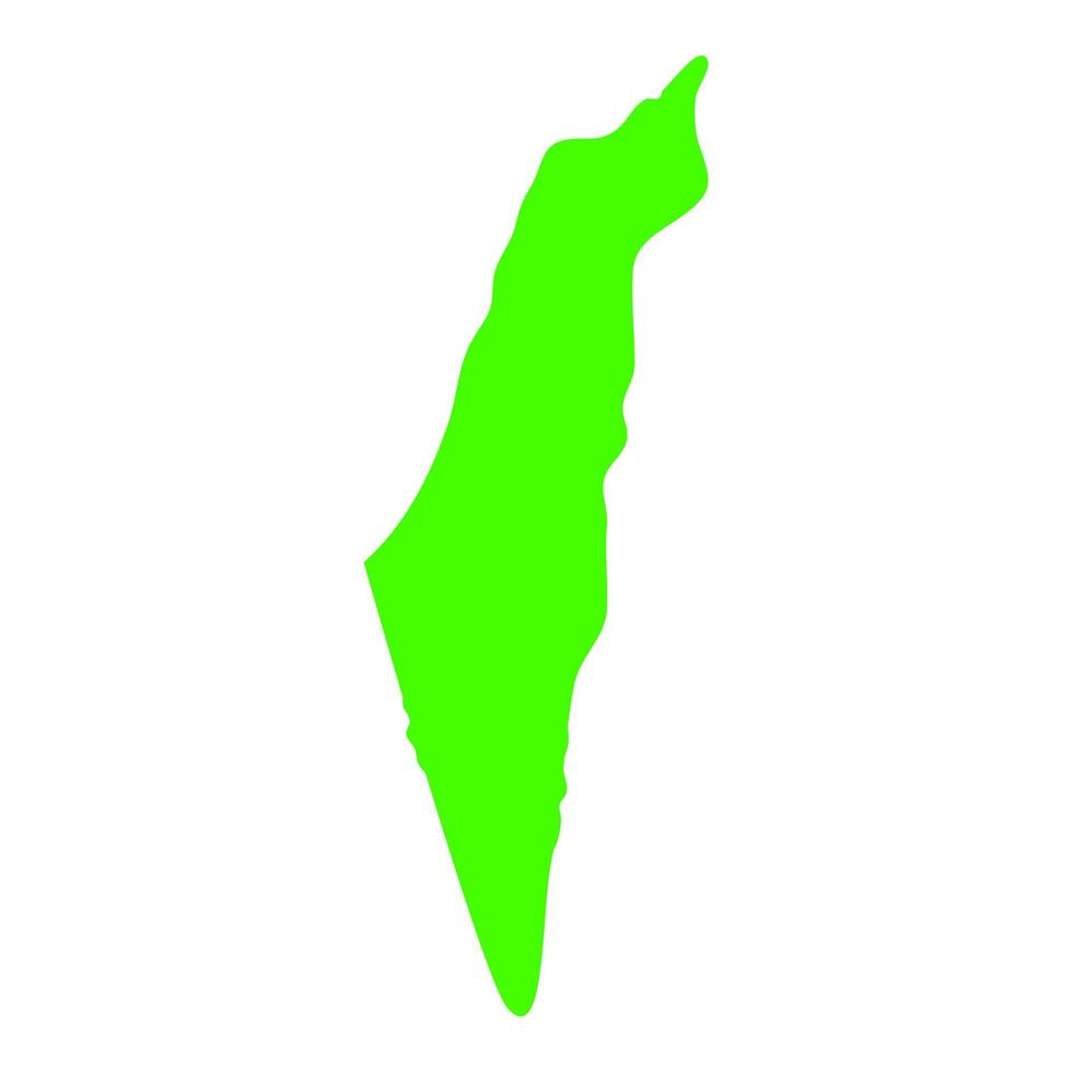 Israel karta på vit bakgrund vektor