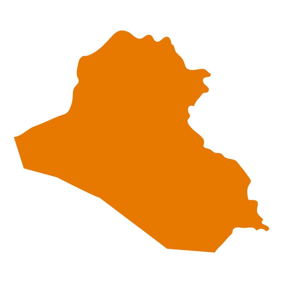 Irak karta på vit bakgrund vektor