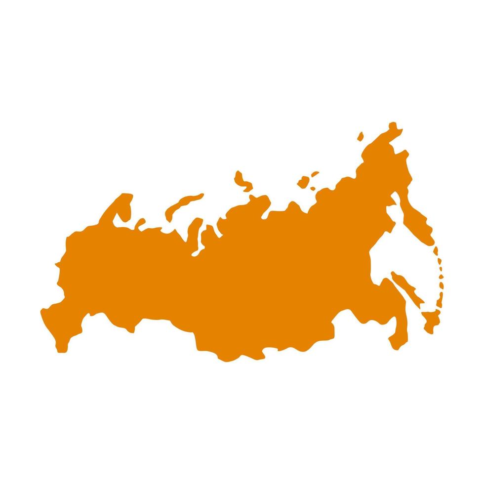 Russland-Karte auf weißem Hintergrund vektor