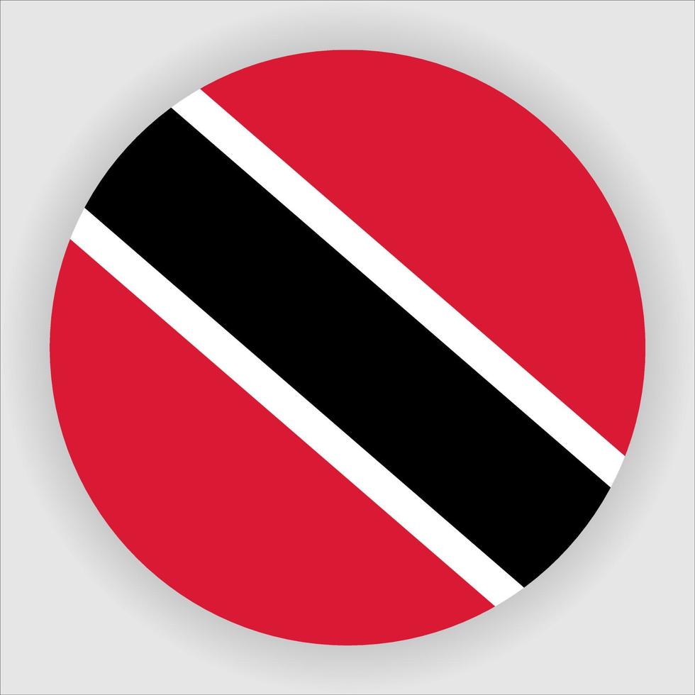 trinidad och tobago platt rundad nationella flagga ikon vektor