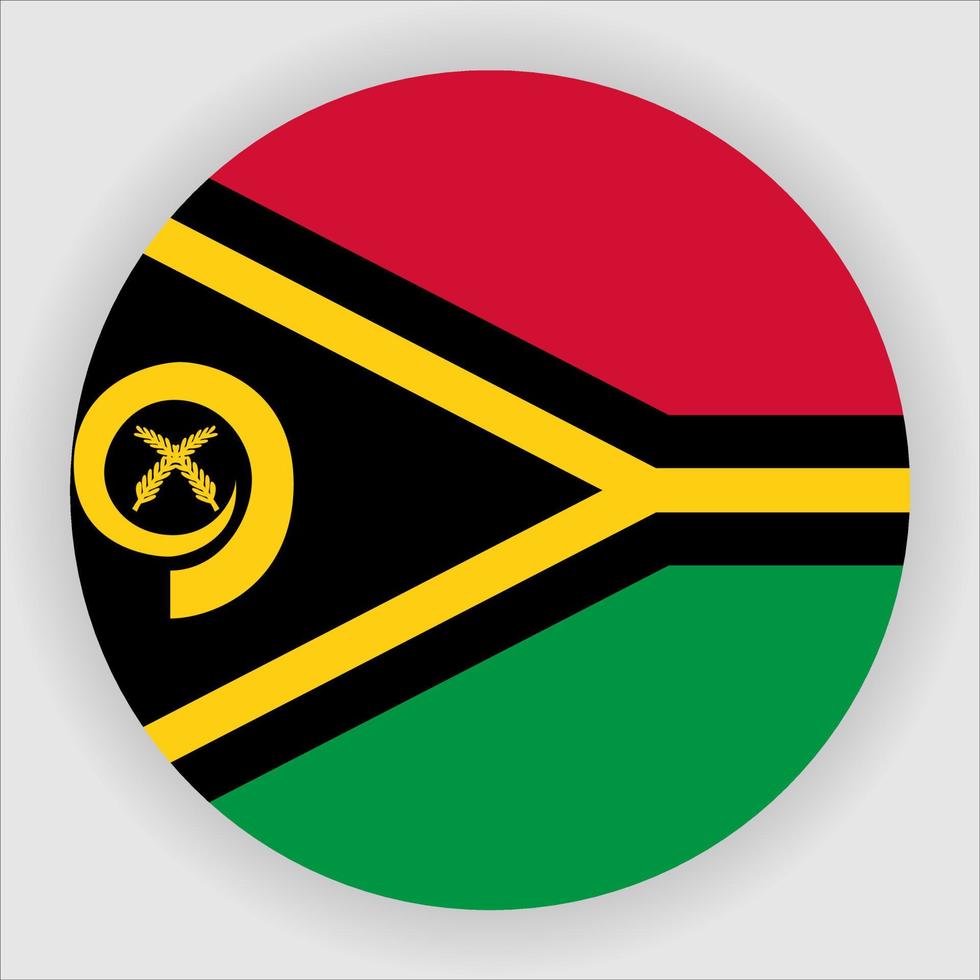 vanuatu platt rundad nationella flagga ikon vektor