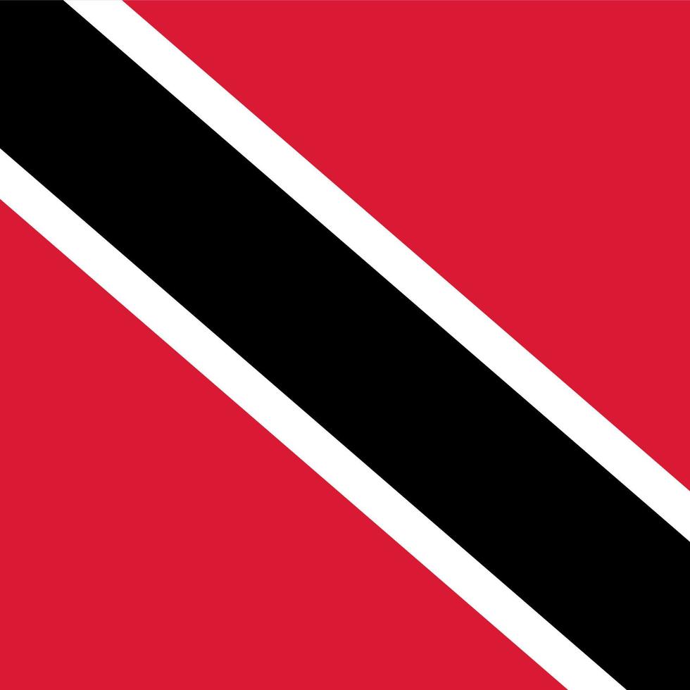 trinidad och tobago square nationalflagga vektor