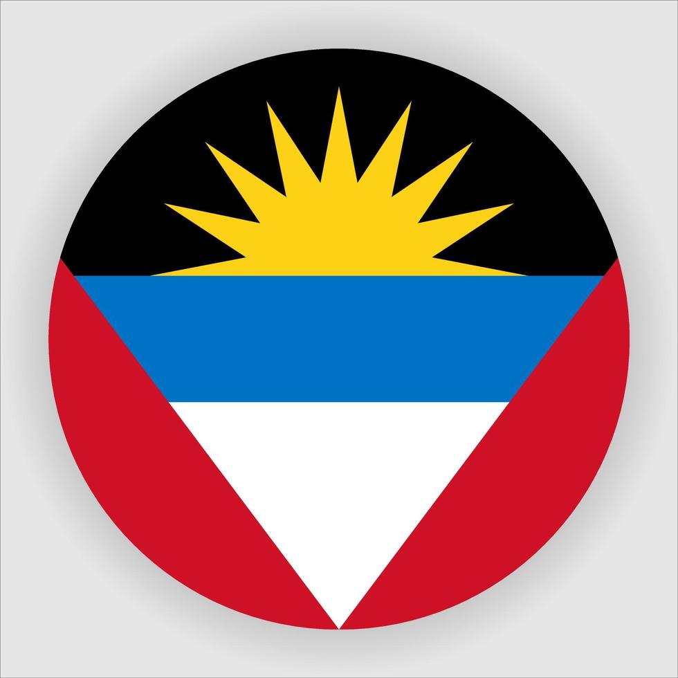 Antigua und Barbuda flach abgerundeter Nationalflaggen-Symbolvektor vektor
