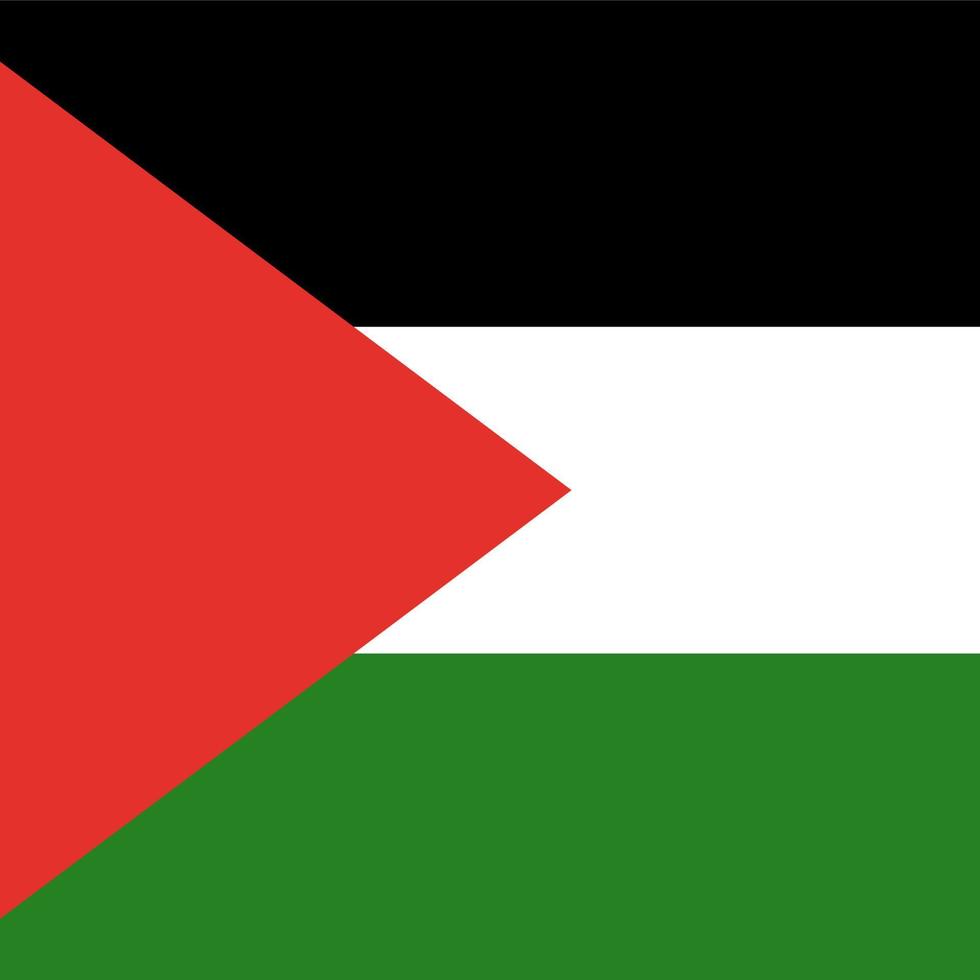 palestinska fyrkantiga nationella flaggan vektor