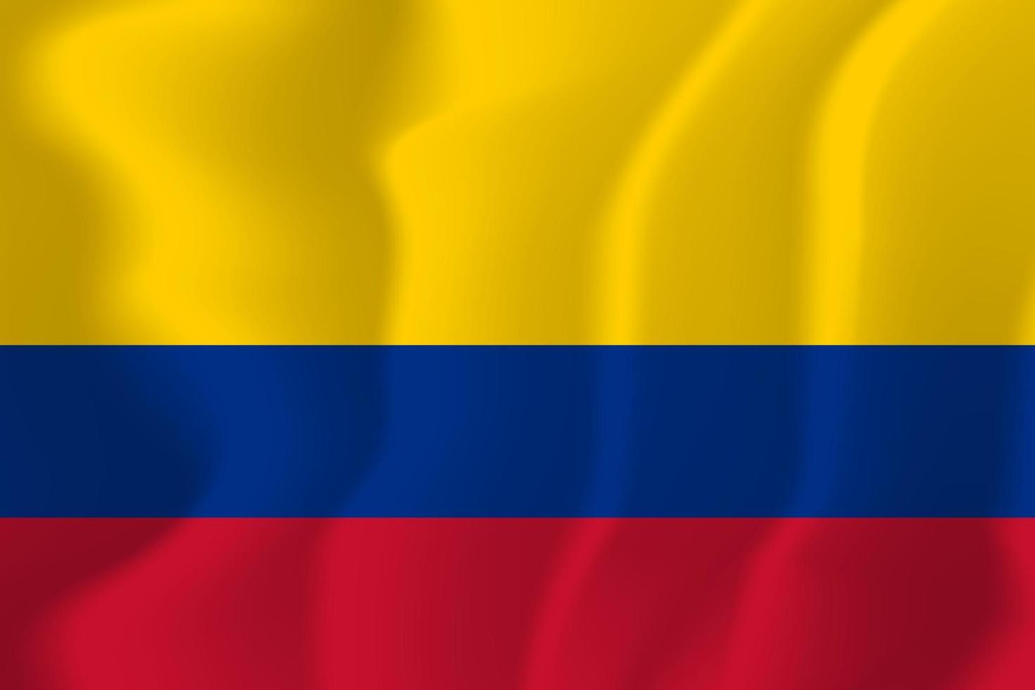 kolumbien nationalflagge wehende hintergrundillustration vektor
