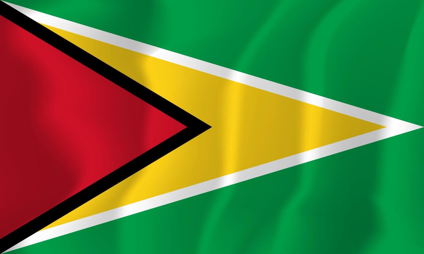 Guyana nationella flaggan viftande bakgrundsillustration vektor