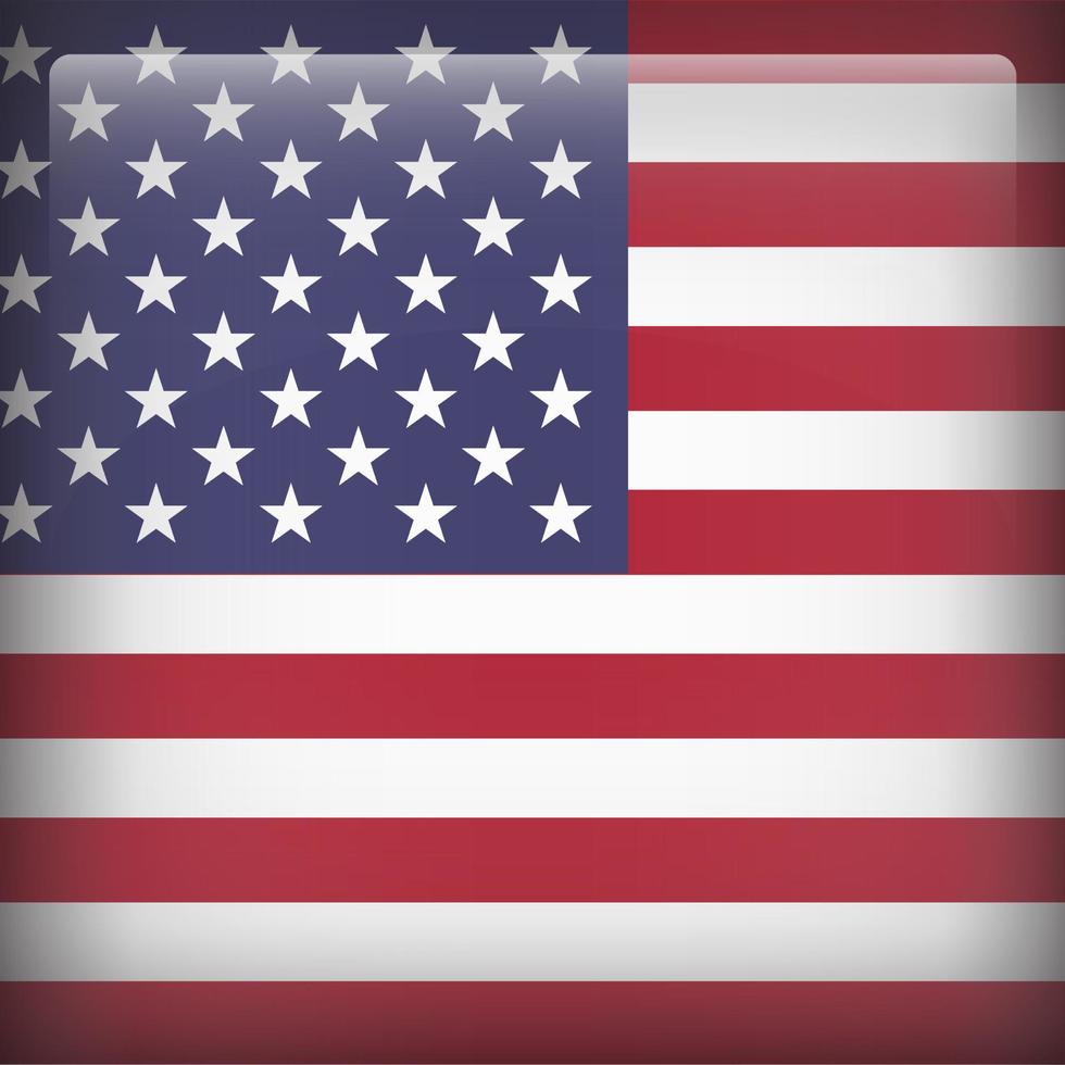 Förenta staternas fyrkantiga nationella flagga vektor