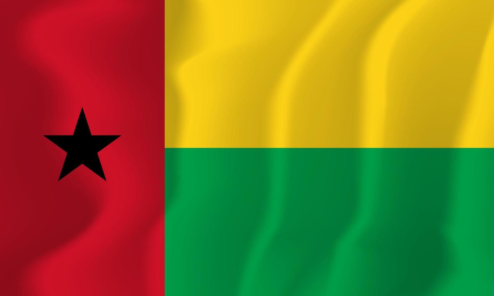 guinea bissau nationalflagge wehende hintergrundillustration vektor