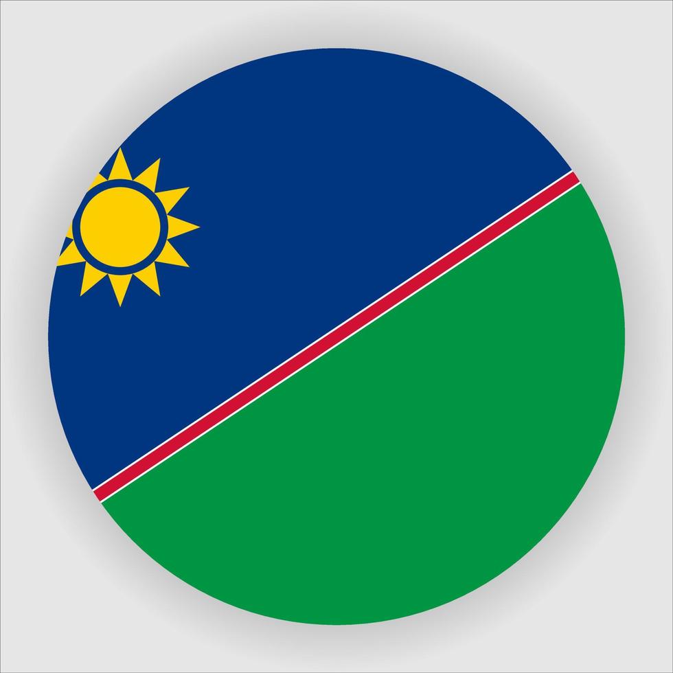 namibia platt rundad nationella flagga ikon vektor