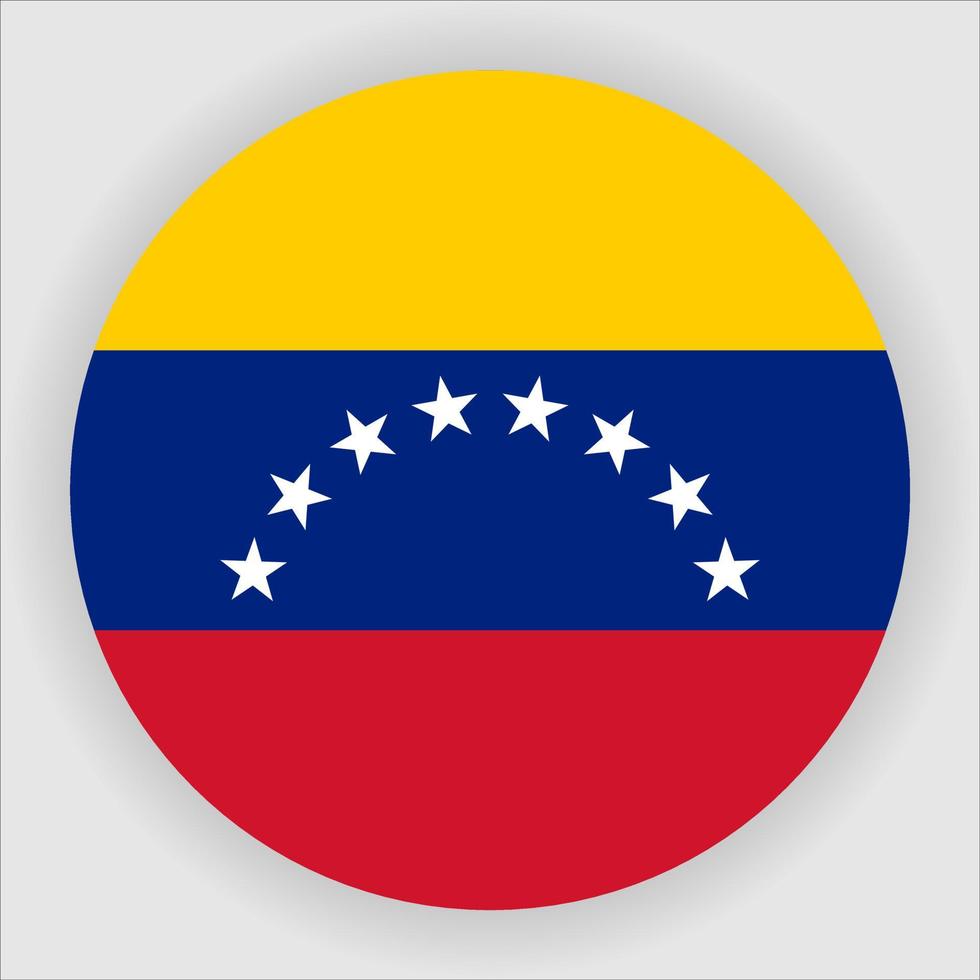 Venezuela flach abgerundete Nationalflagge Symbol Vektor