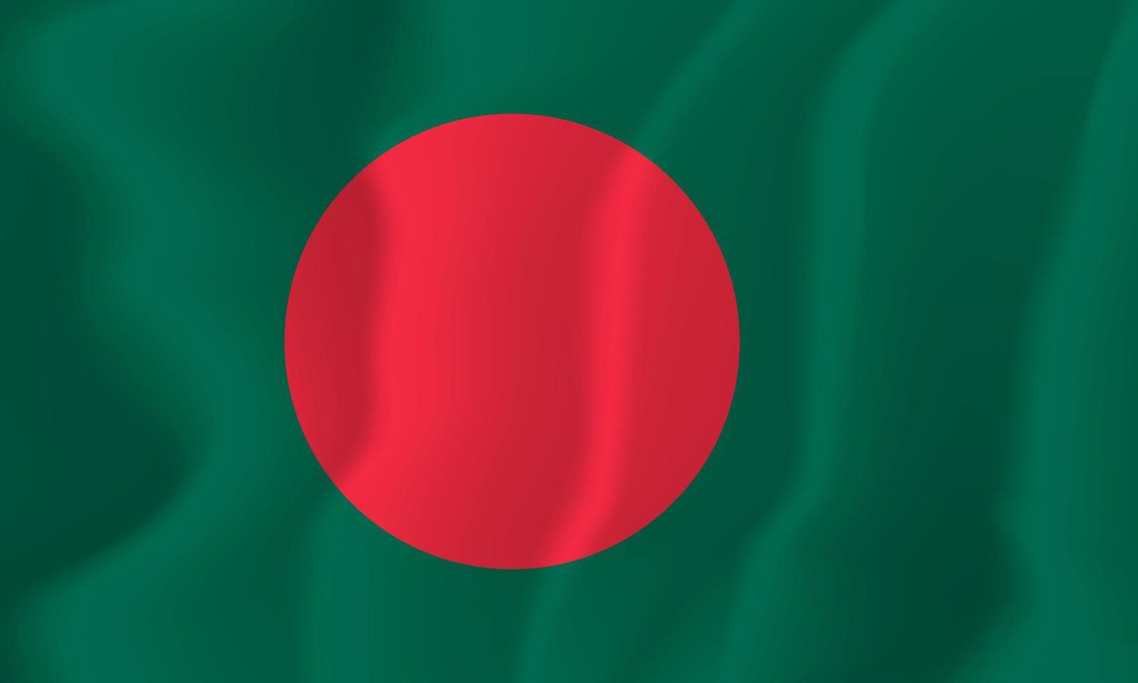 bangladesh nationella flagga viftande bakgrundsillustration vektor