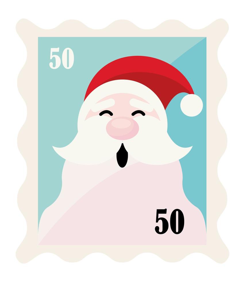 lieber Weihnachtsmann Briefmarke vektor