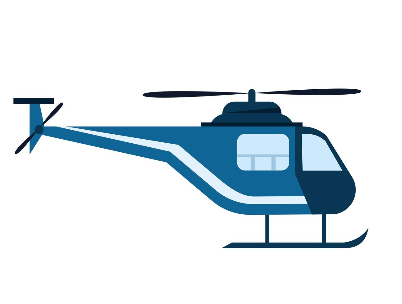 blå helikopter flygtransport vektor