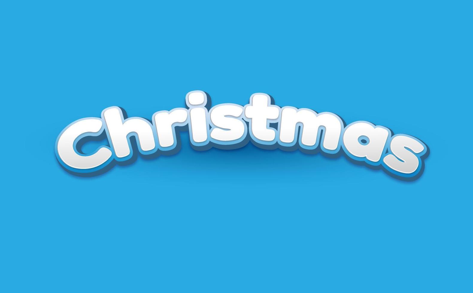 Weihnachtstext auf einem einfachen hellblauen Hintergrund vektor