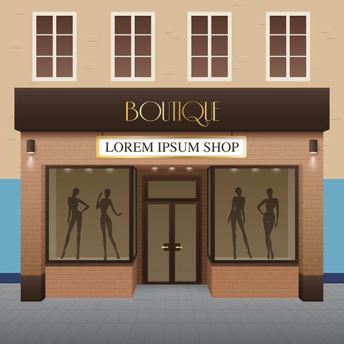 boutique byggnad illustration vektor