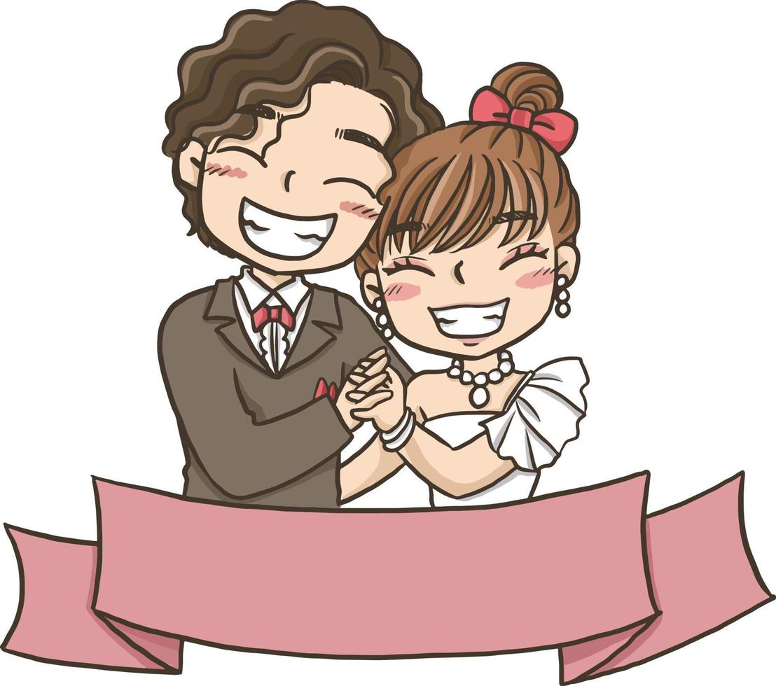 Hochzeit Cartoon Liebe zusammen Clipart kostenlos niedlich kawaii vektor