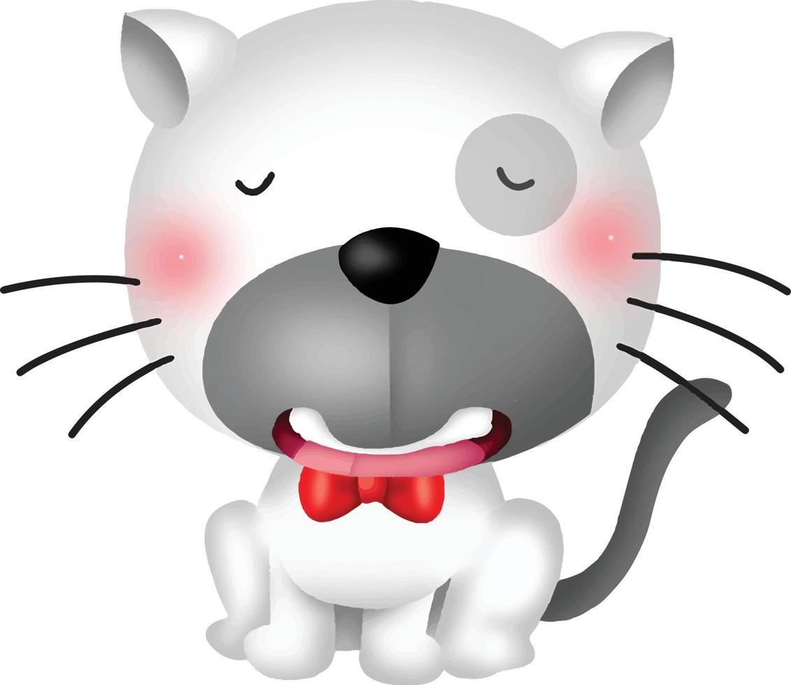 Katze Tier Vektor-Cartoon-Clipart vektor