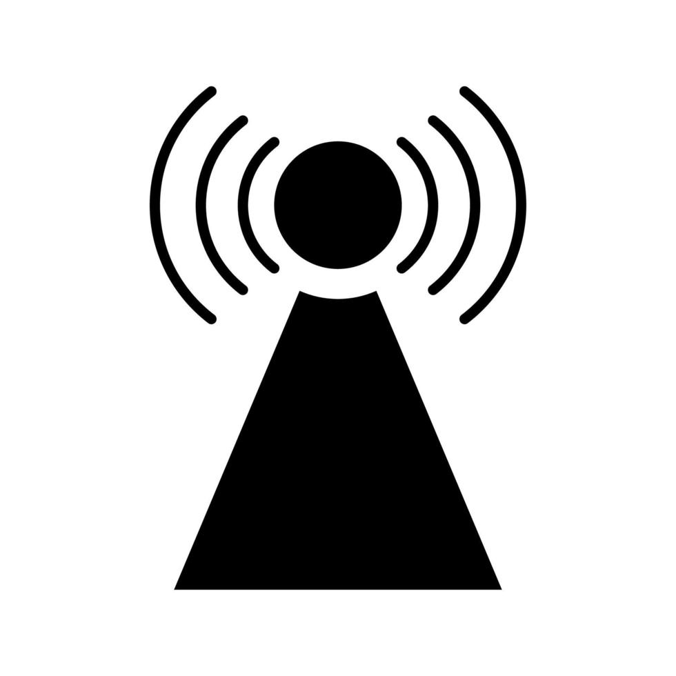 vektor design av farliga hög effekt signal våg symbol ikon