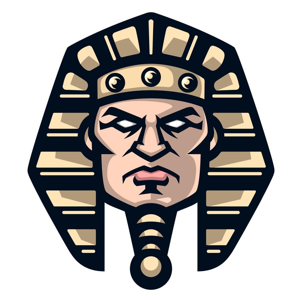 professionelles logo ägyptischer pharao, sportmaskottchen. vektor