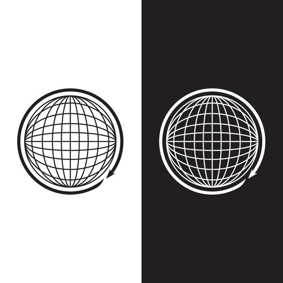 världen logotyp vektor formgivningsmall