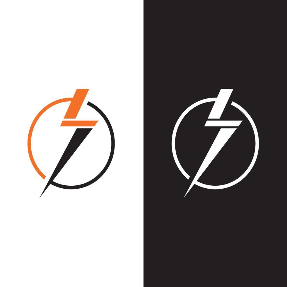 Blitz-Donnerkeil-Logo-Vorlage vektor