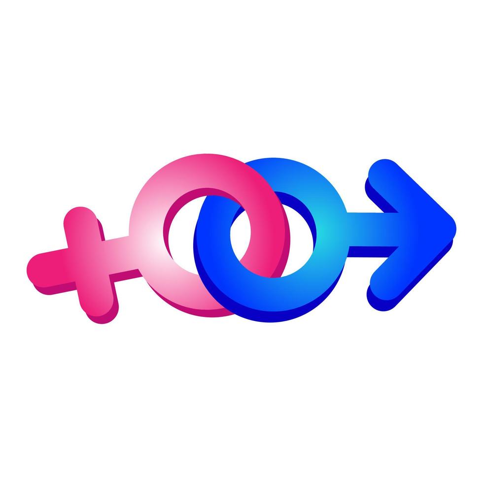 weibliches und männliches Geschlechtssymbol vektor