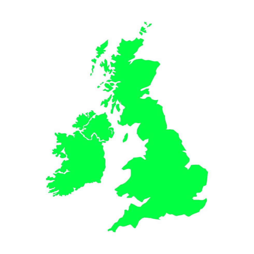Storbritannien karta på vit bakgrund vektor
