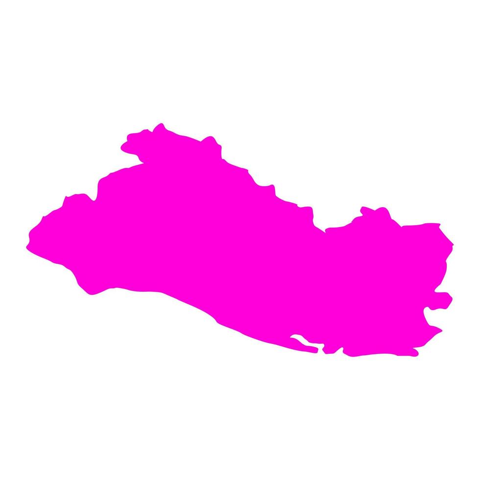 El Salvador Karte auf weißem Hintergrund vektor