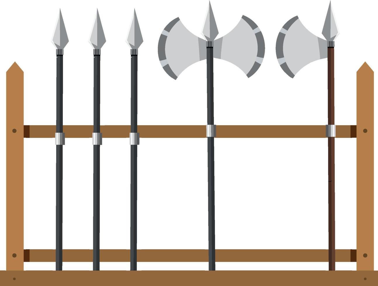 mittelalterlicher Waffenständer auf weißem Hintergrund vektor