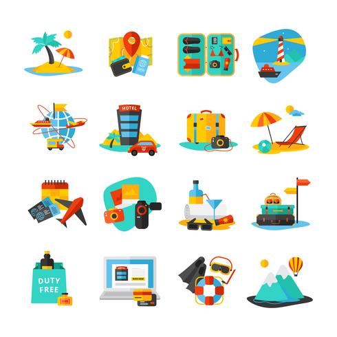 Travel icon set vektor