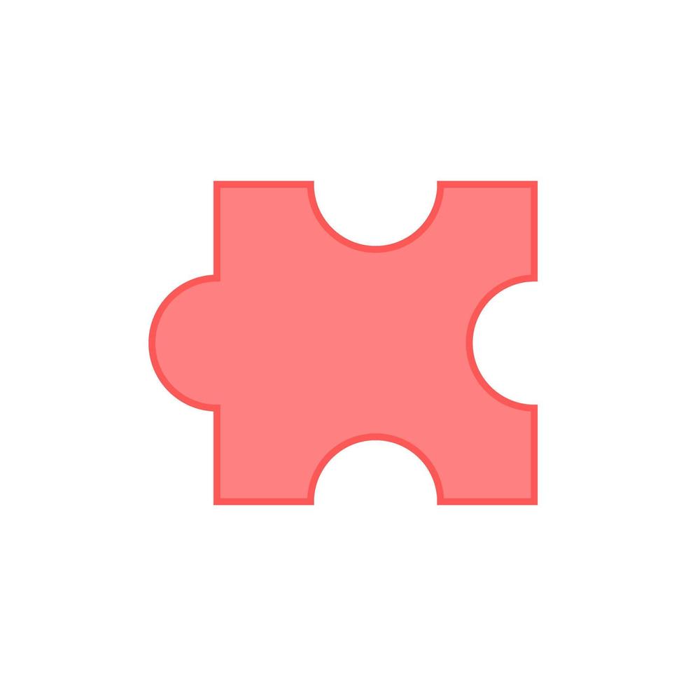 Puzzle-Symbol. Puzzleteil Vektor oder Clipart.