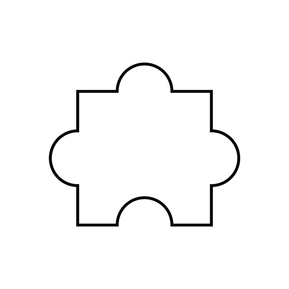 Puzzle-Symbol. Puzzleteil Vektor oder Clipart.