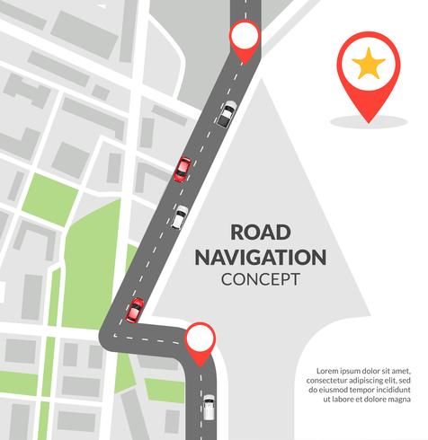 Straßennavigationskonzept vektor