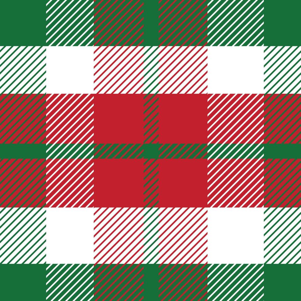 jul mönster sömlös pläd upprepa vektor med röd grön och vit. färgdesign för tryck, presentpapper, textilier, jul tartan bakgrunder.