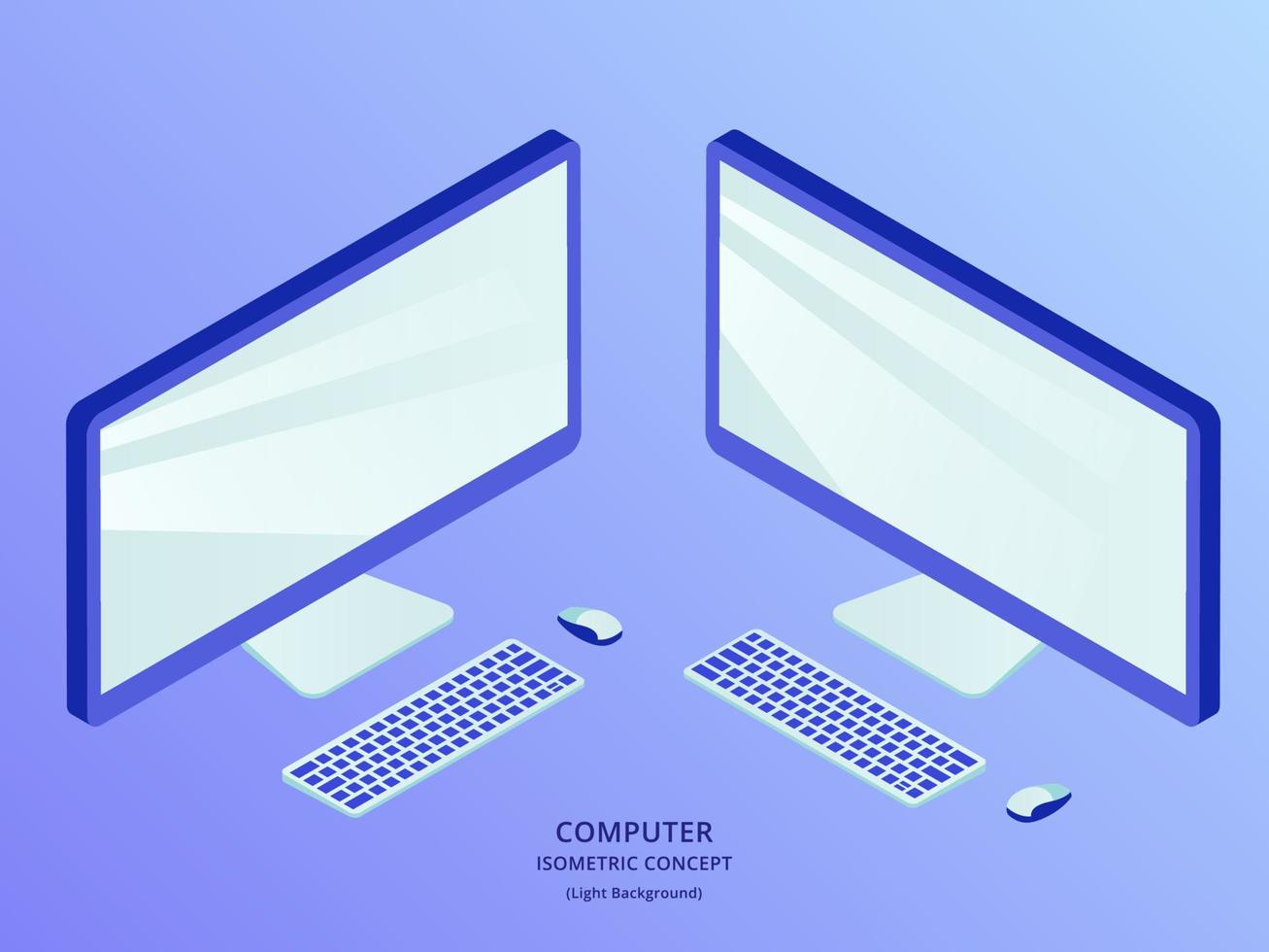 Desktop-Set-Sammlung isoliert mit isometrischem Stil vektor