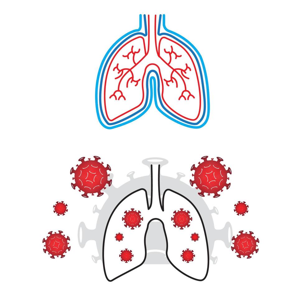 Abbildung des Lungendesigns vektor