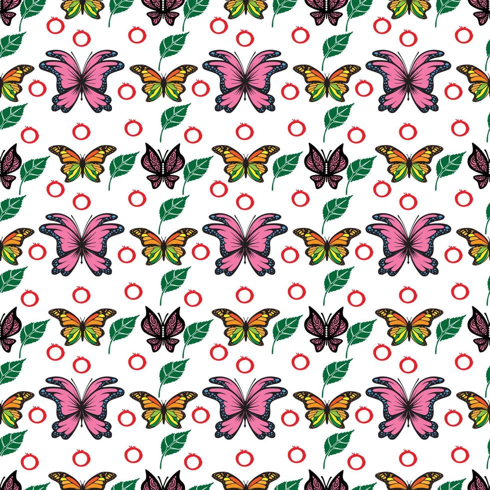 Schmetterling nahtlose Musterdesign vektor