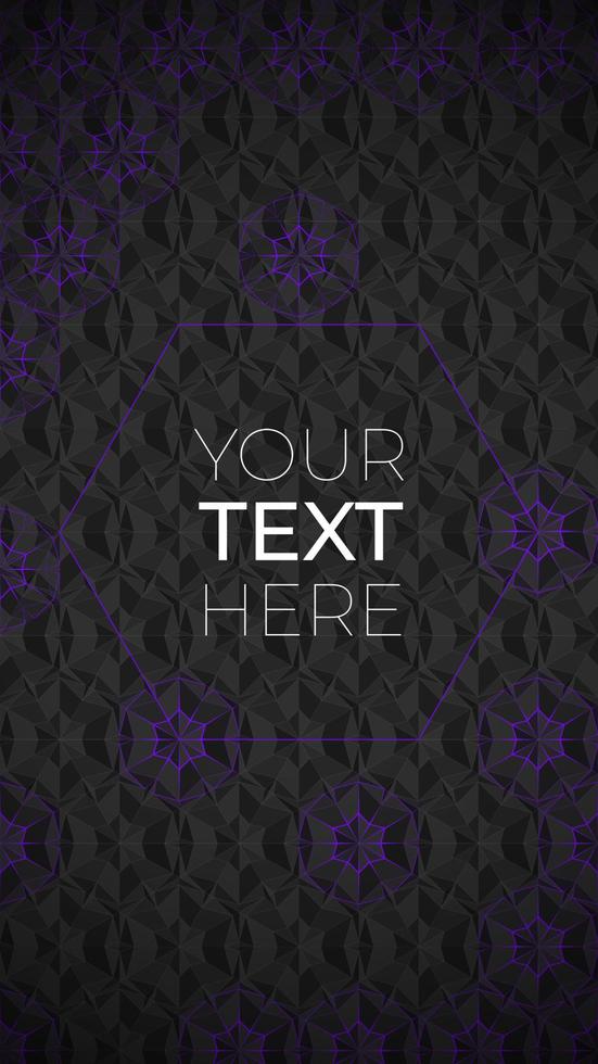abstrakt banner med helig geometri. mörk geometrisk bakgrund med violetta tunna linjer och kopieringsutrymme. vektor designmall för skylt, sociala medier banner och reklam.