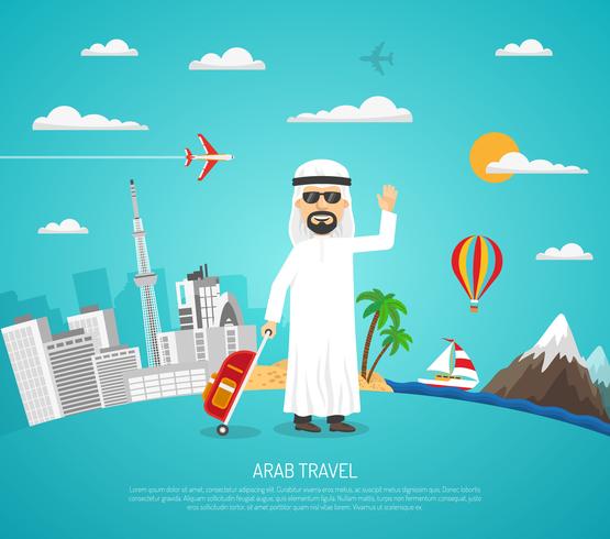 Plakat der arabischen Reise vektor